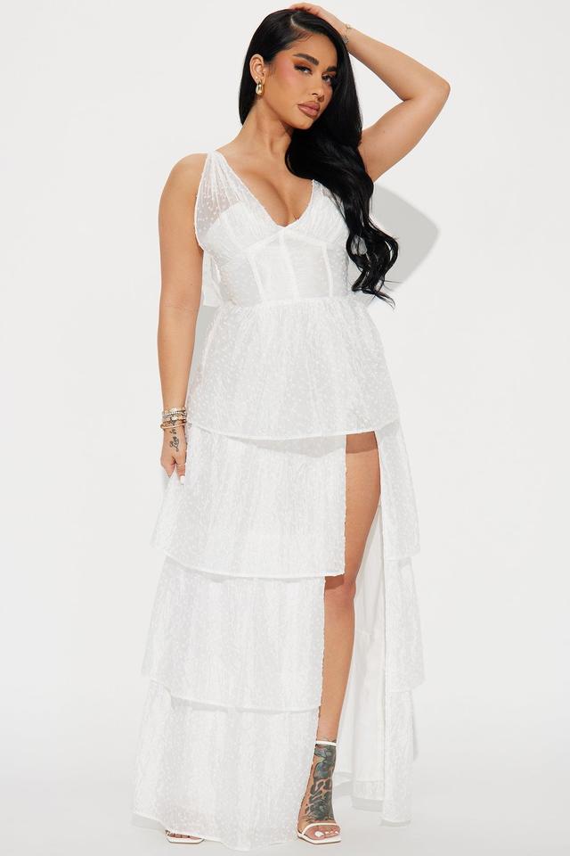 Elizabeth Chiffon Maxi Dress - White Product Image