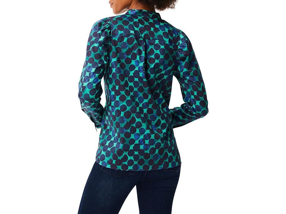 NIC+ZOE Ocean Dot Top Multi) Women's Clothing Product Image