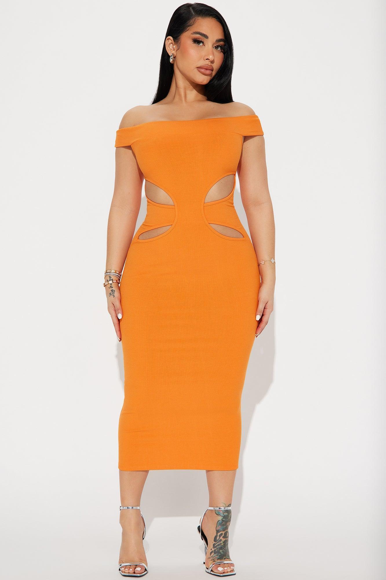 Mila Cutout Midi Dress - Orange product image