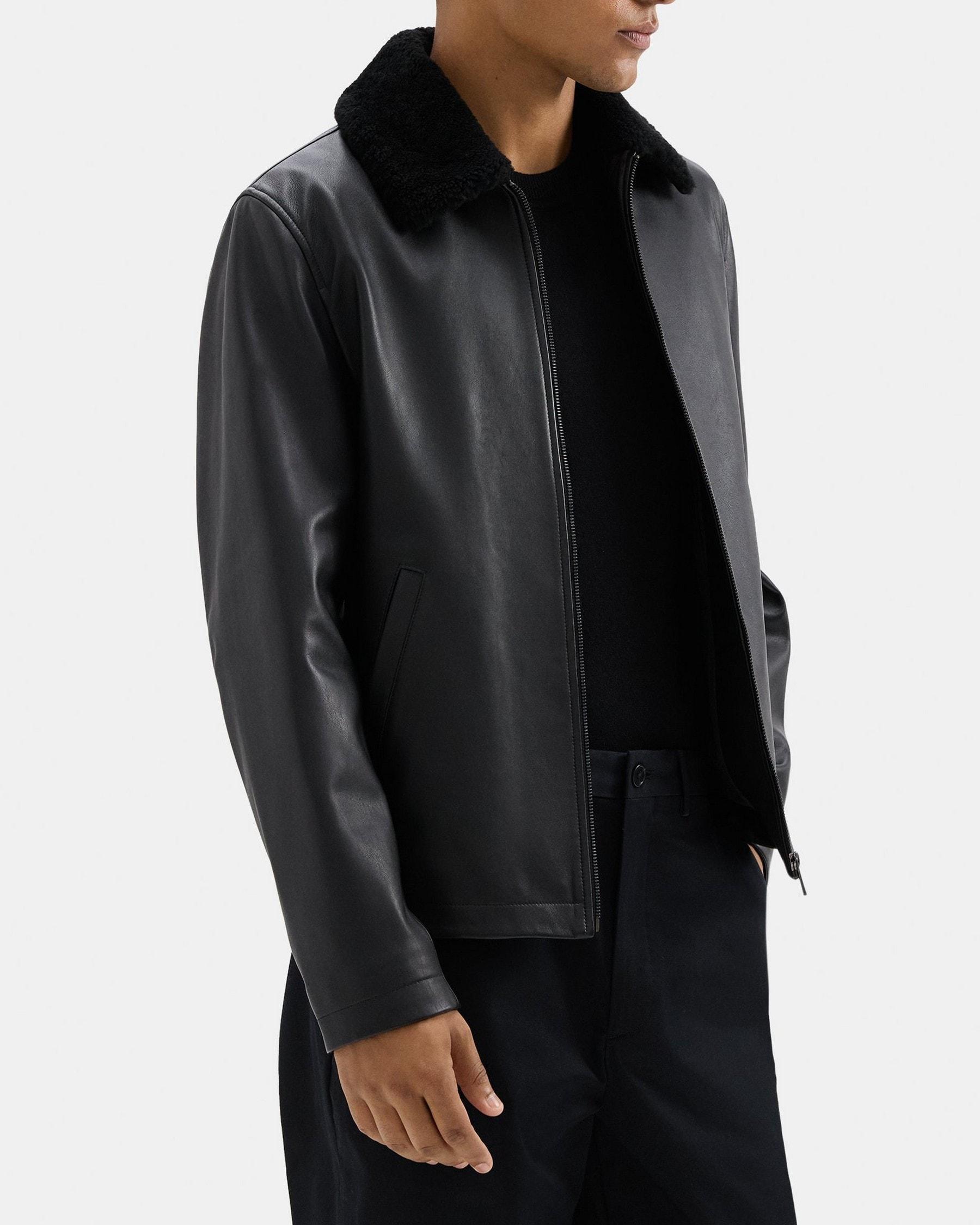 Zip Jacket in Leather Product Image