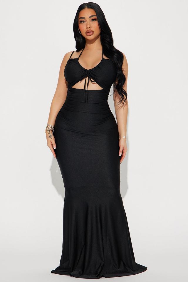 Jazmyn Tricot Gown - Black Product Image