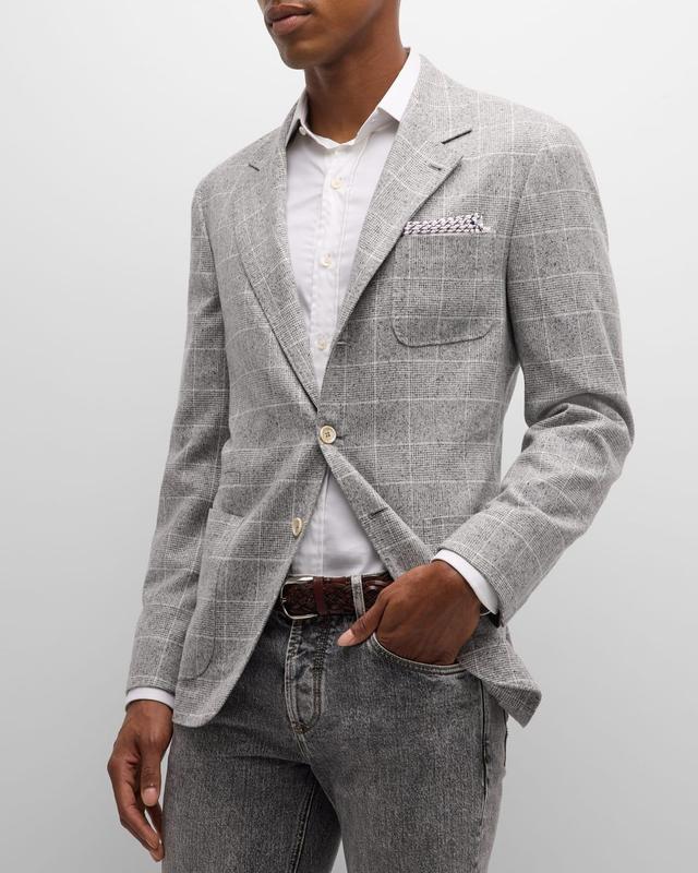 Mens Plaid-Print Wool Sport Coat Product Image