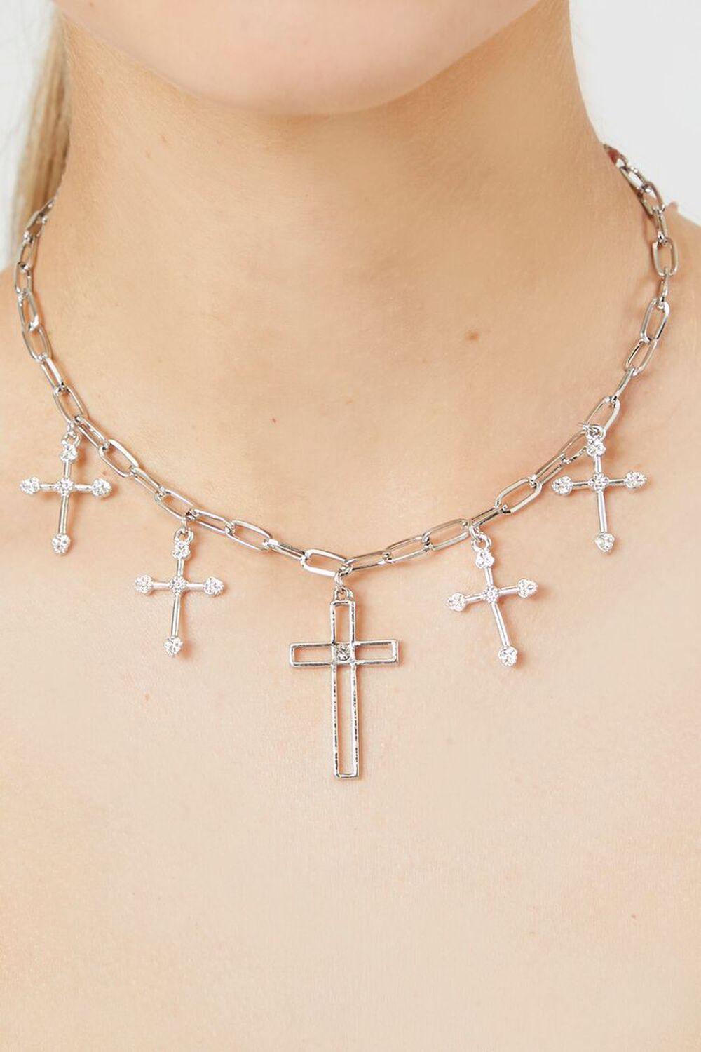 Faux Gem Cross Pendant Necklace | Forever 21 Product Image