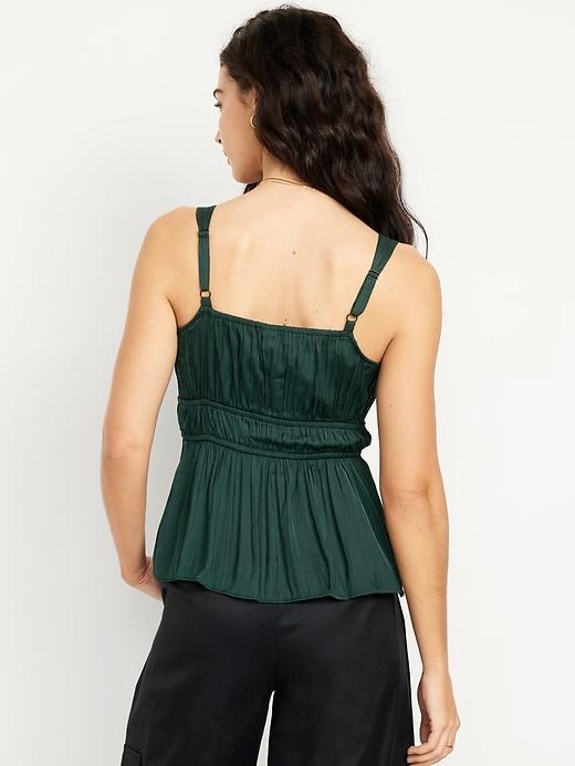 Waist-Defined Satin Top Product Image