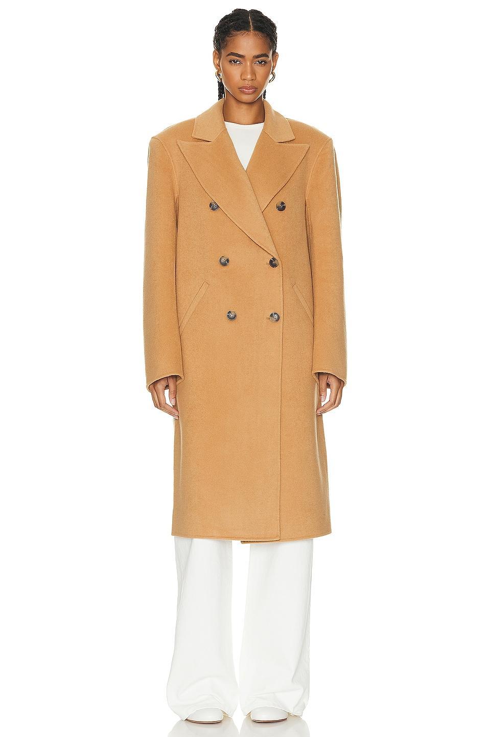 GRLFRND The Big Winter Coat in Tan Product Image