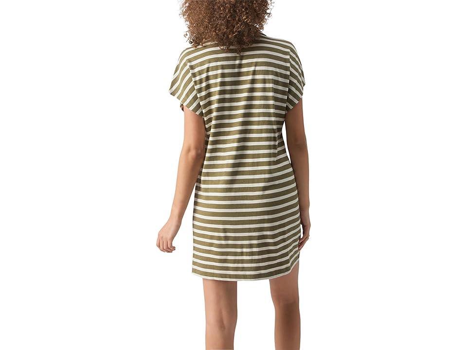 Sanctuary Johnny Collar T-shirt Dress (Light Ecru Stripe) Women's Dress Product Image