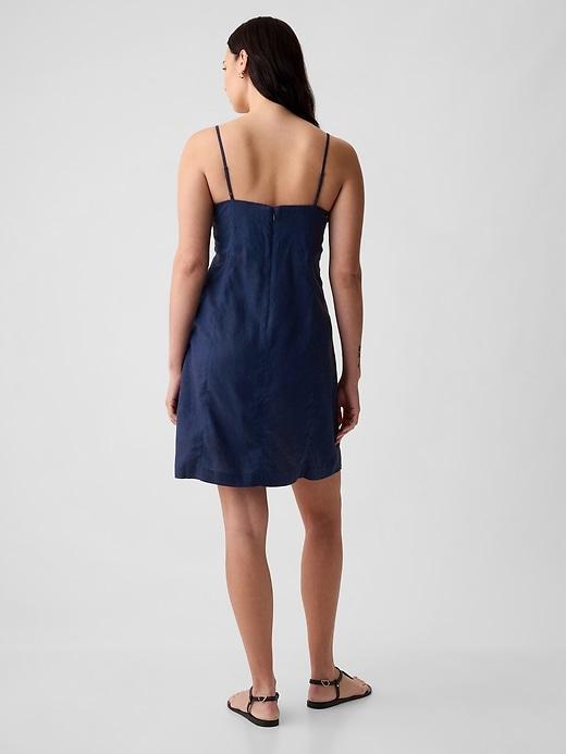 Linen-Blend Mini Dress Product Image