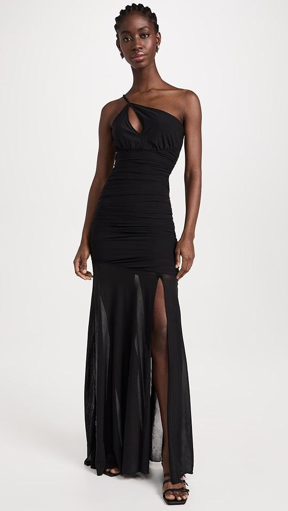 ROCOCO SAND Adele Black Power Mesh Long Dress | Shopbop Product Image