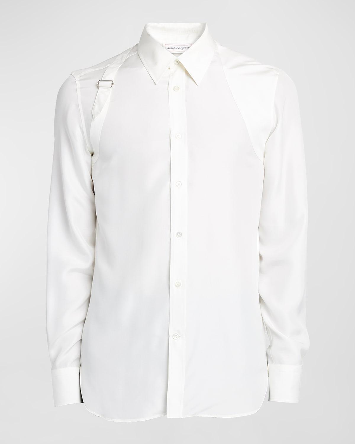 Mens Silk Satin Harness Dress Shirt Product Image