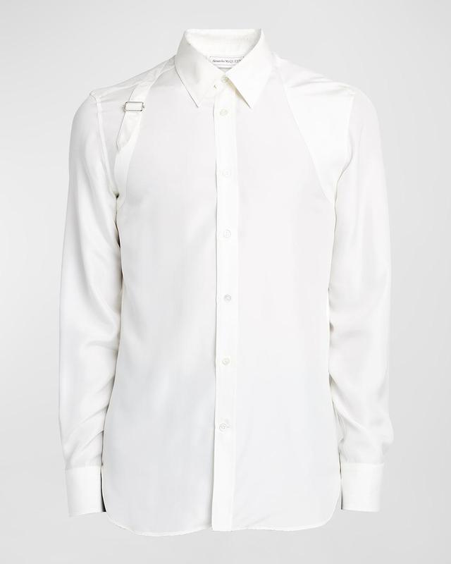 Mens Silk Satin Harness Dress Shirt Product Image