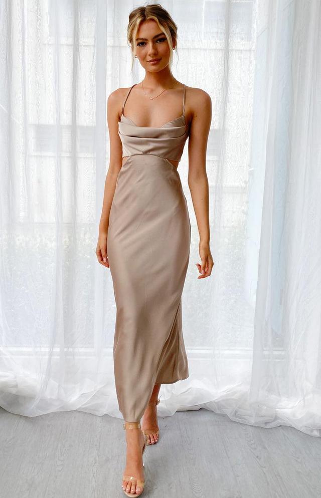 Taleah Cut Out Maxi Dress Mocha Product Image