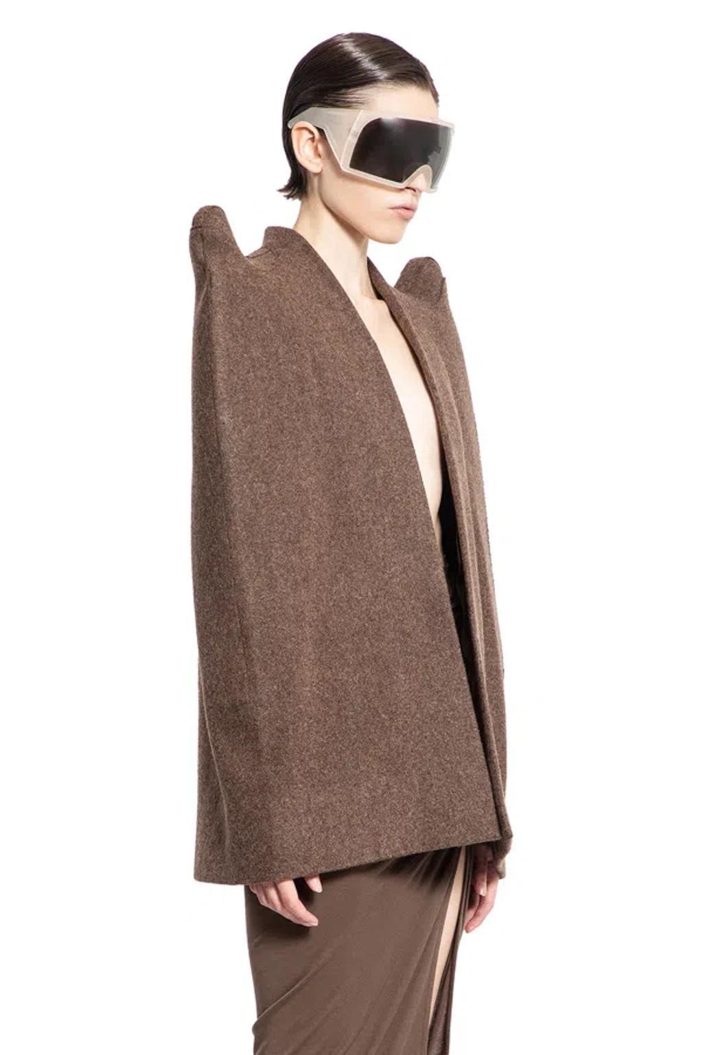 RICK OWENS Woman Brown Coats Product Image