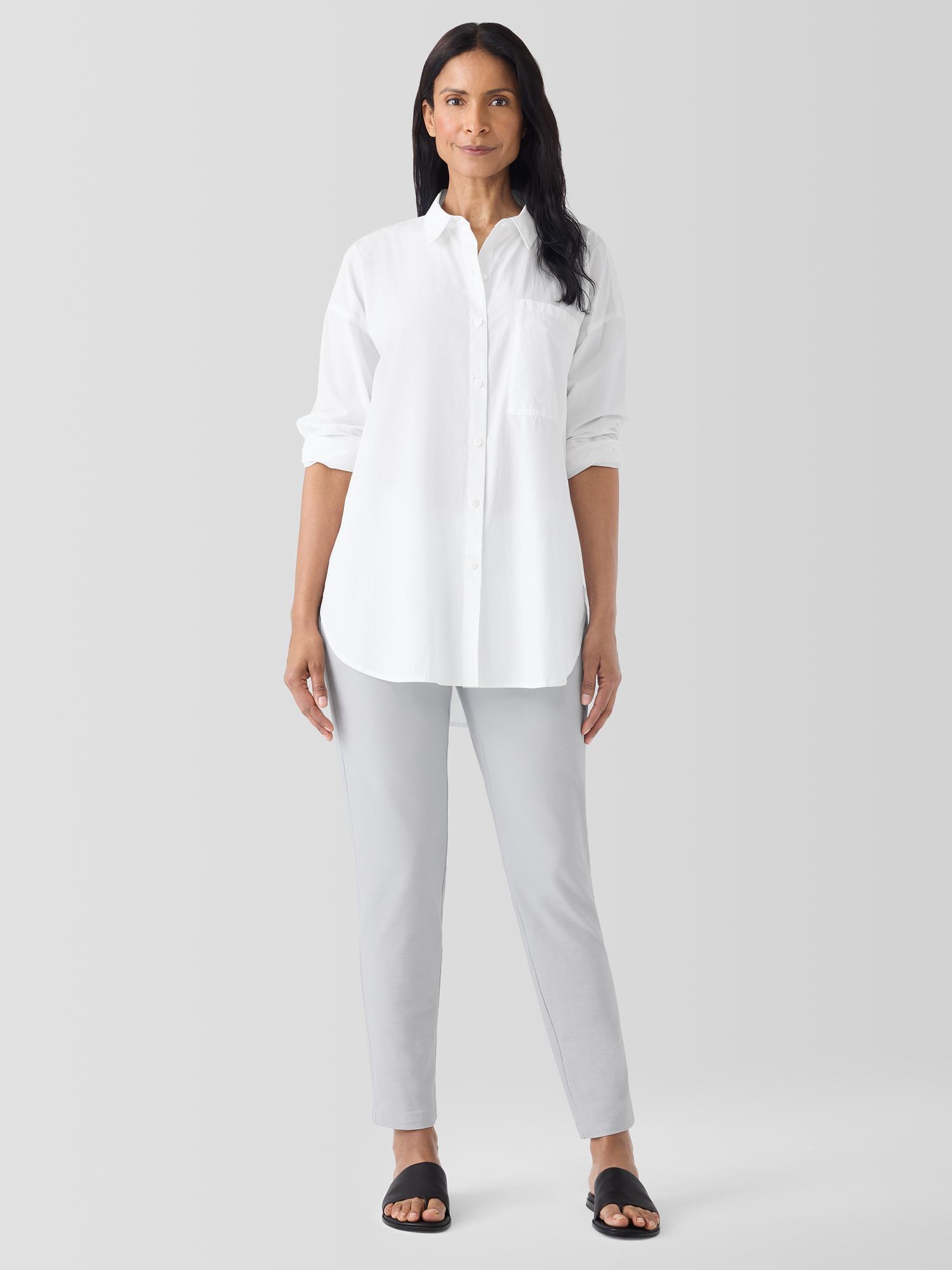 EILEEN FISHER Washable Stretch Crepe Pantfemale Product Image