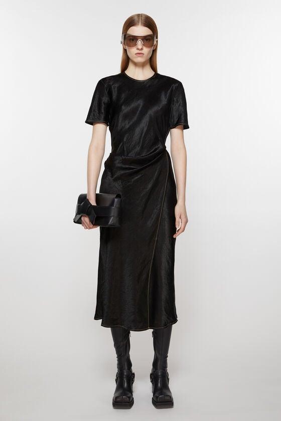 Satin wrap dress Product Image