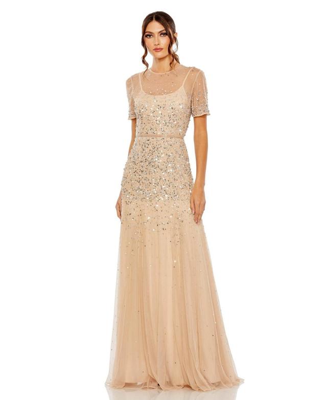 Womens Sequin-Embellished Gown Product Image