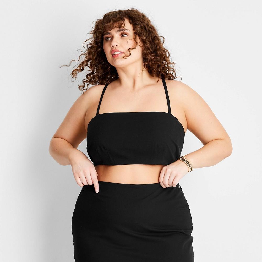 Womens O-Ring Crop Top - Future Collective with Jenee Naylor Black XXL Product Image