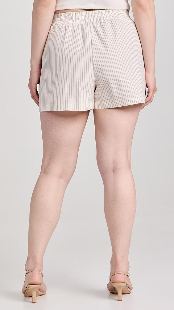 Good American Stripe Poplin Weekend Shorts | Shopbop Product Image