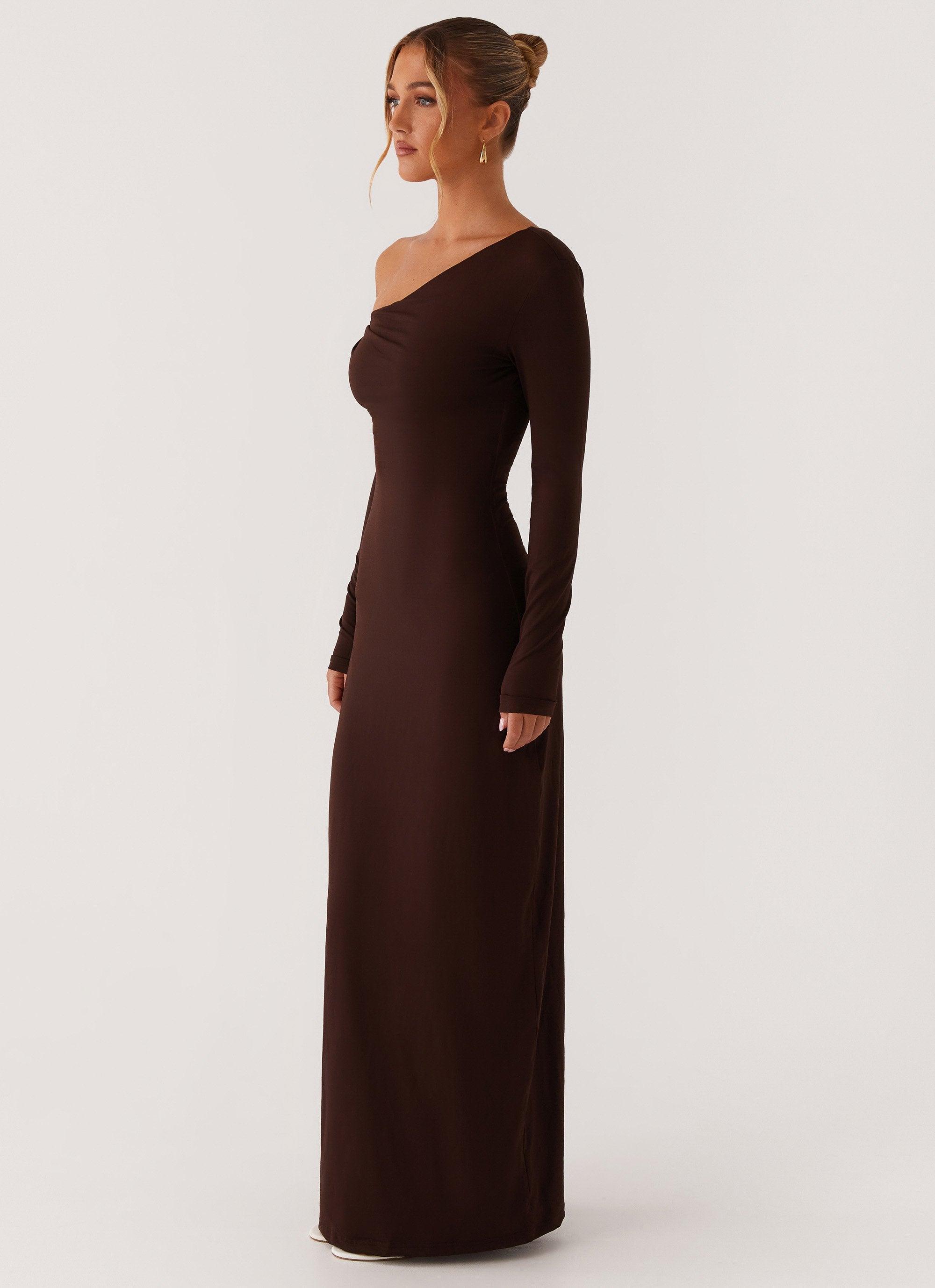 Jordana Twist Maxi Dress - Brown Product Image