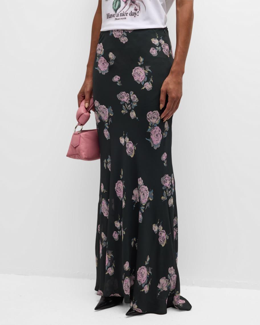 Floral Crepe Maxi Skirt product image