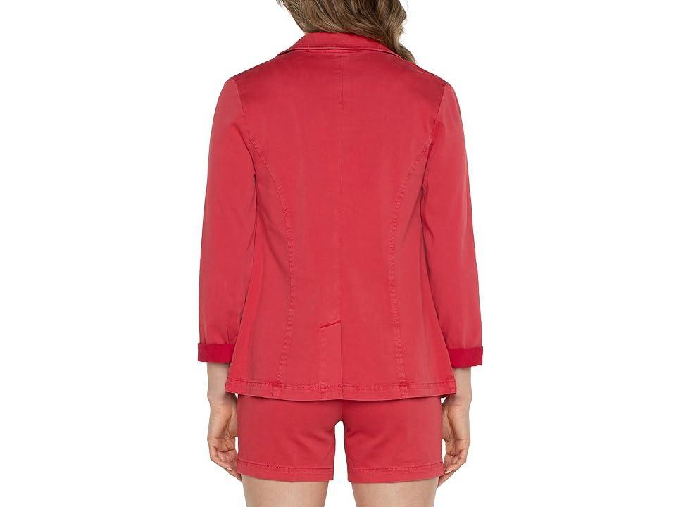 Liverpool Los Angeles Fitted Blazer Soft Touch Twill (Berry Blossom) Women's Jacket Product Image