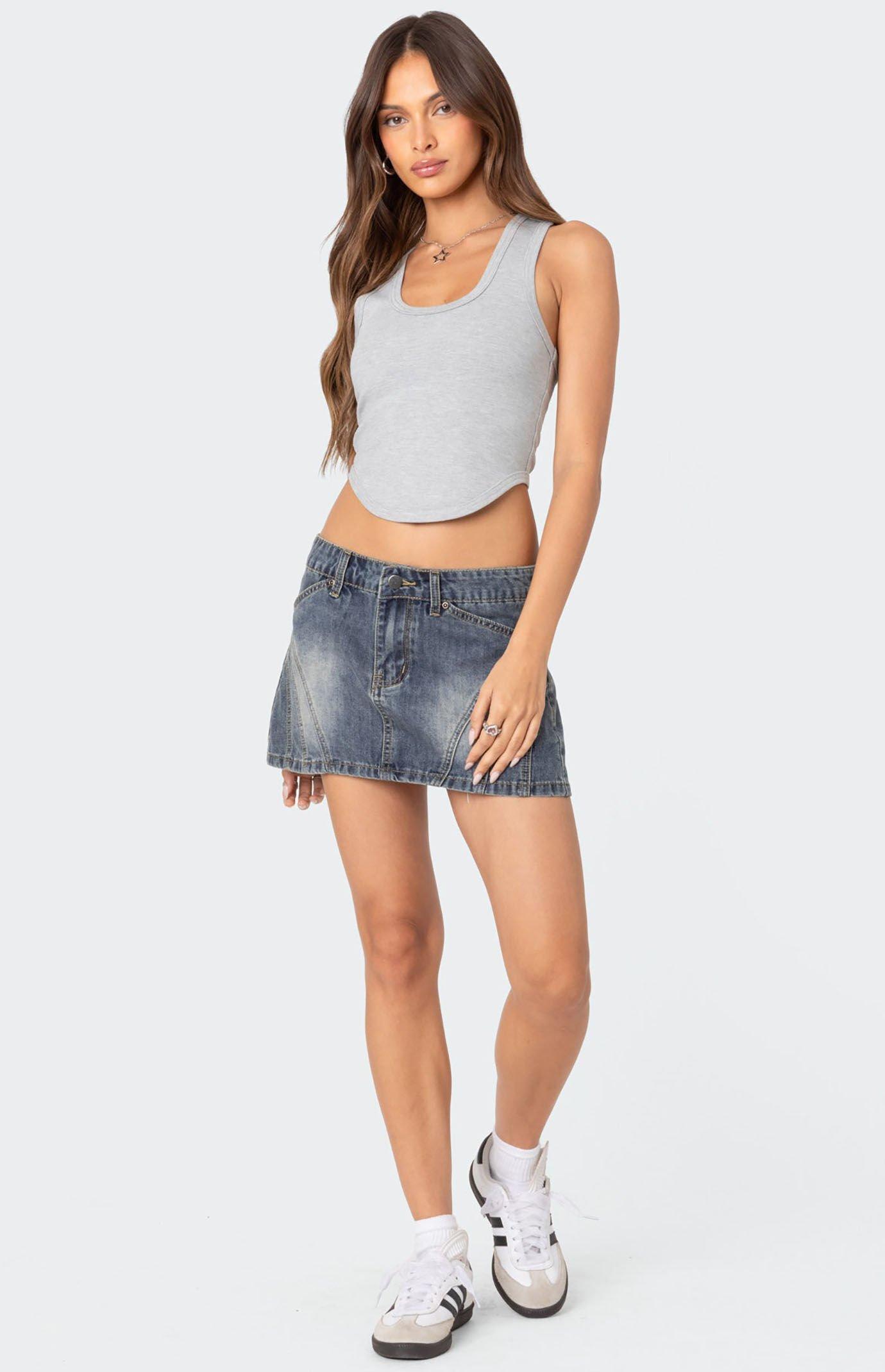 Edikted Women's Dipped Racer Back Tank Top Product Image