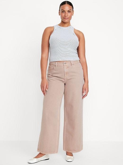 Mid-Rise Baggy Wide-Leg Jeans Product Image