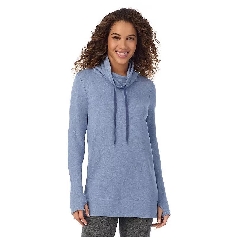 Womens Cuddl Duds Ultra Cozy Long Sleeve Cowl Neck Tunic Grey Heather Product Image