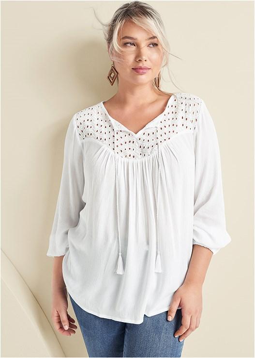 Oversize Tie-Front Blouse Product Image