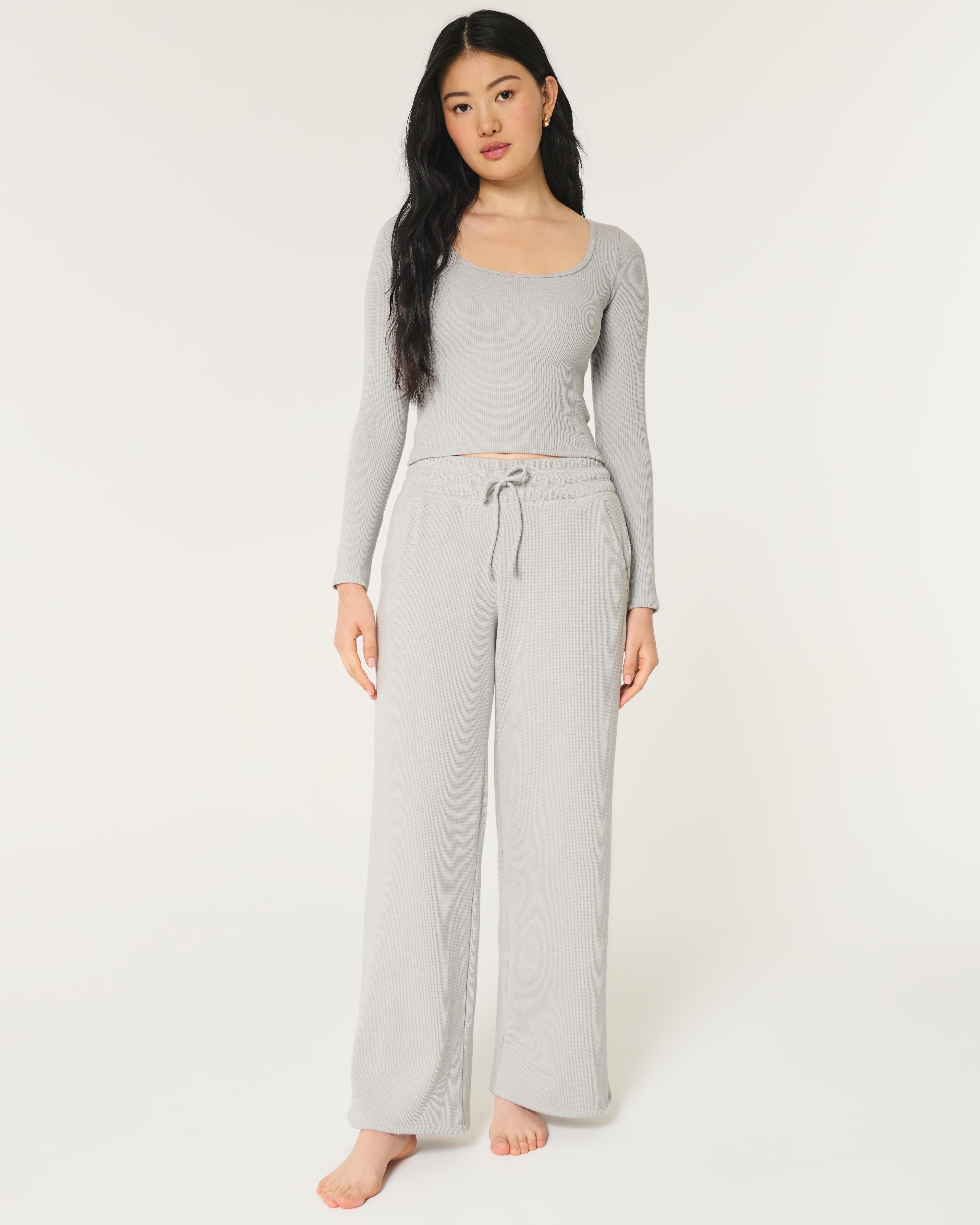 Gilly Hicks Waffle Wide-Leg Pants Product Image