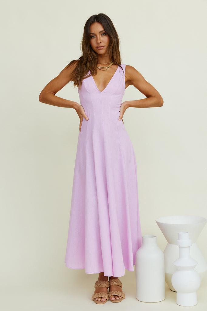 Open Meadows Maxi Dress Lilac Product Image