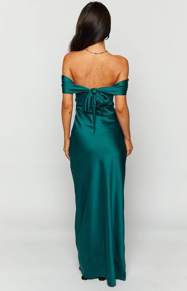 Seraphina Teal Off The Shoulder Maxi Dress Product Image