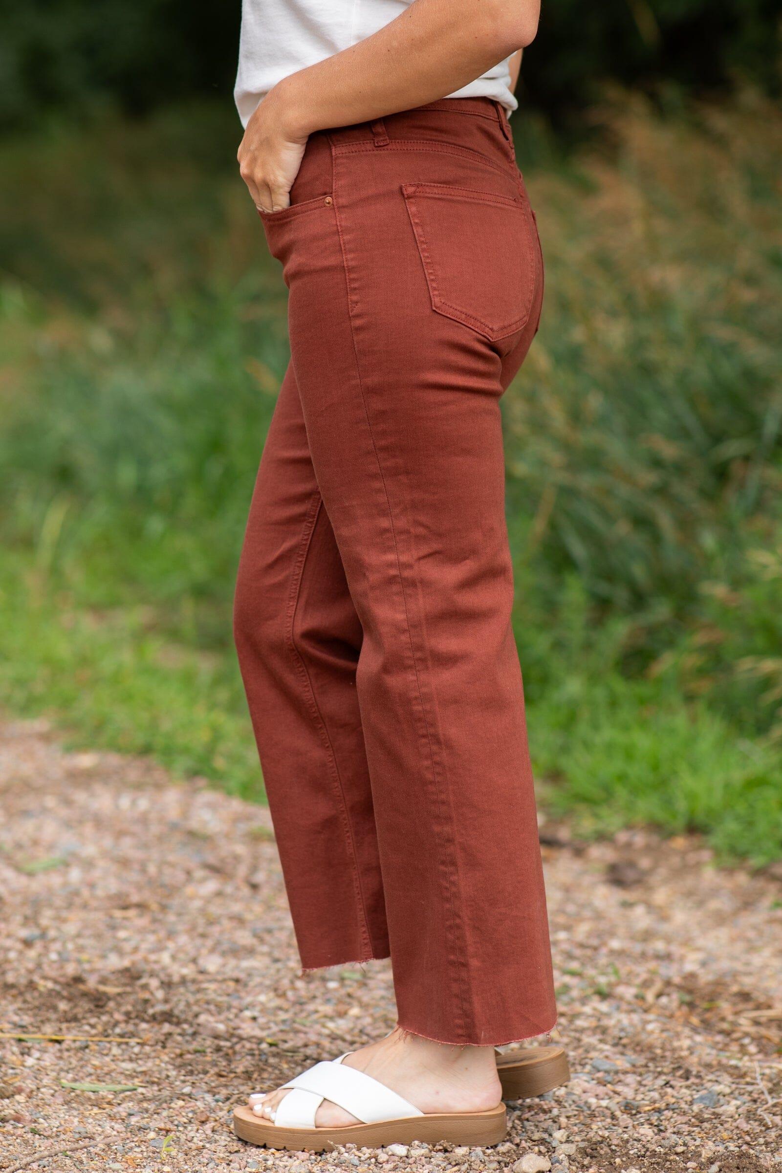 Sneak Peek Chestnut Kick Flare Jeans Product Image