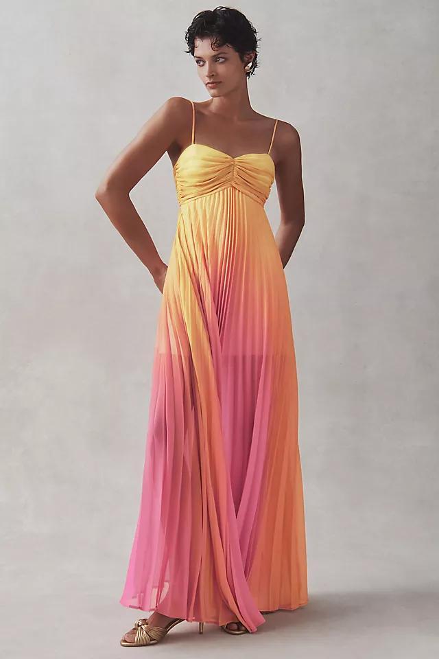 Delfi Collective Nicole Ombre Chiffon Lace-Up Maxi Dress Product Image