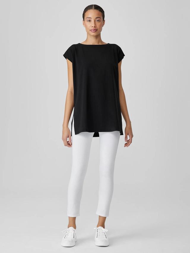 EILEEN FISHER Lightweight Cotton Stretch Jersey Leggingsfemale Product Image