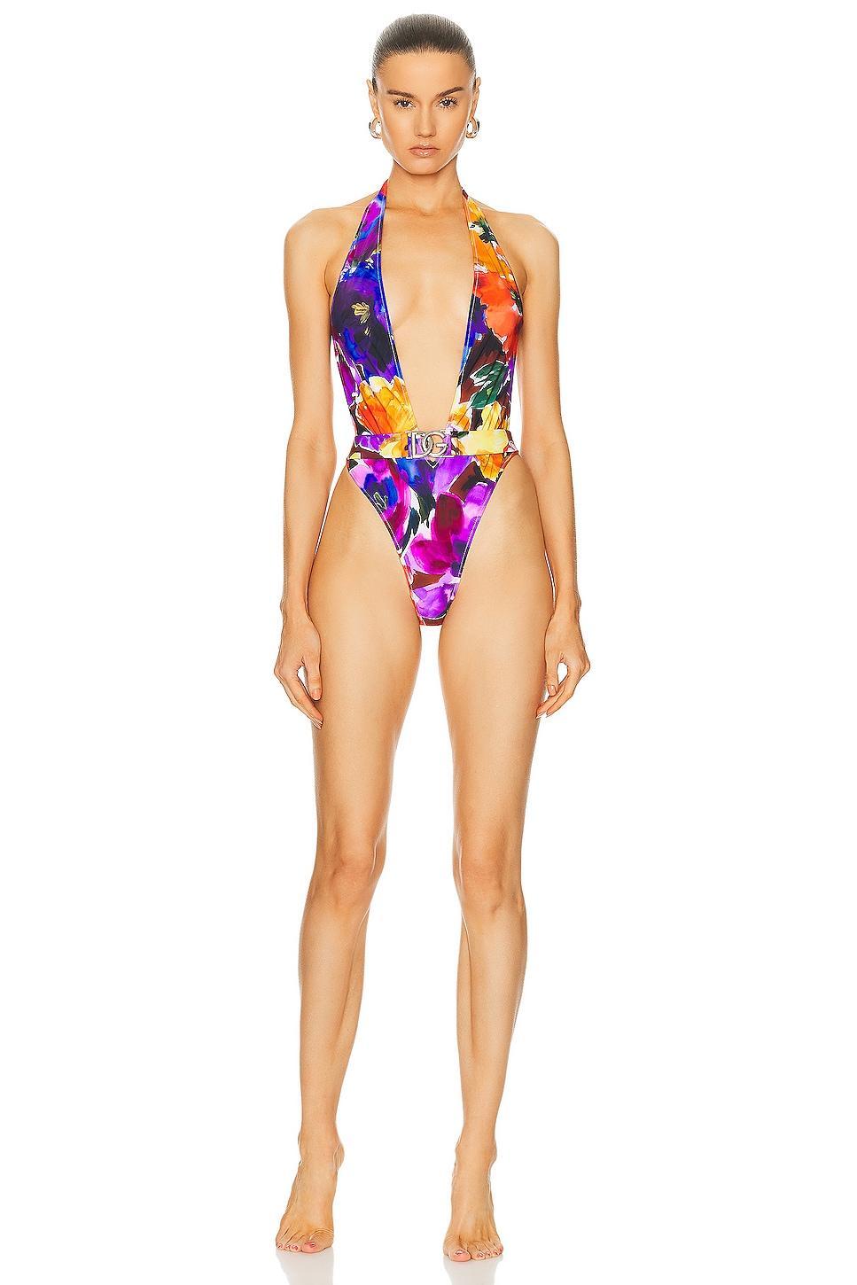 Dolce & Gabbana One Piece Swimsuit Purple. (also in 1, 2, 4). Product Image