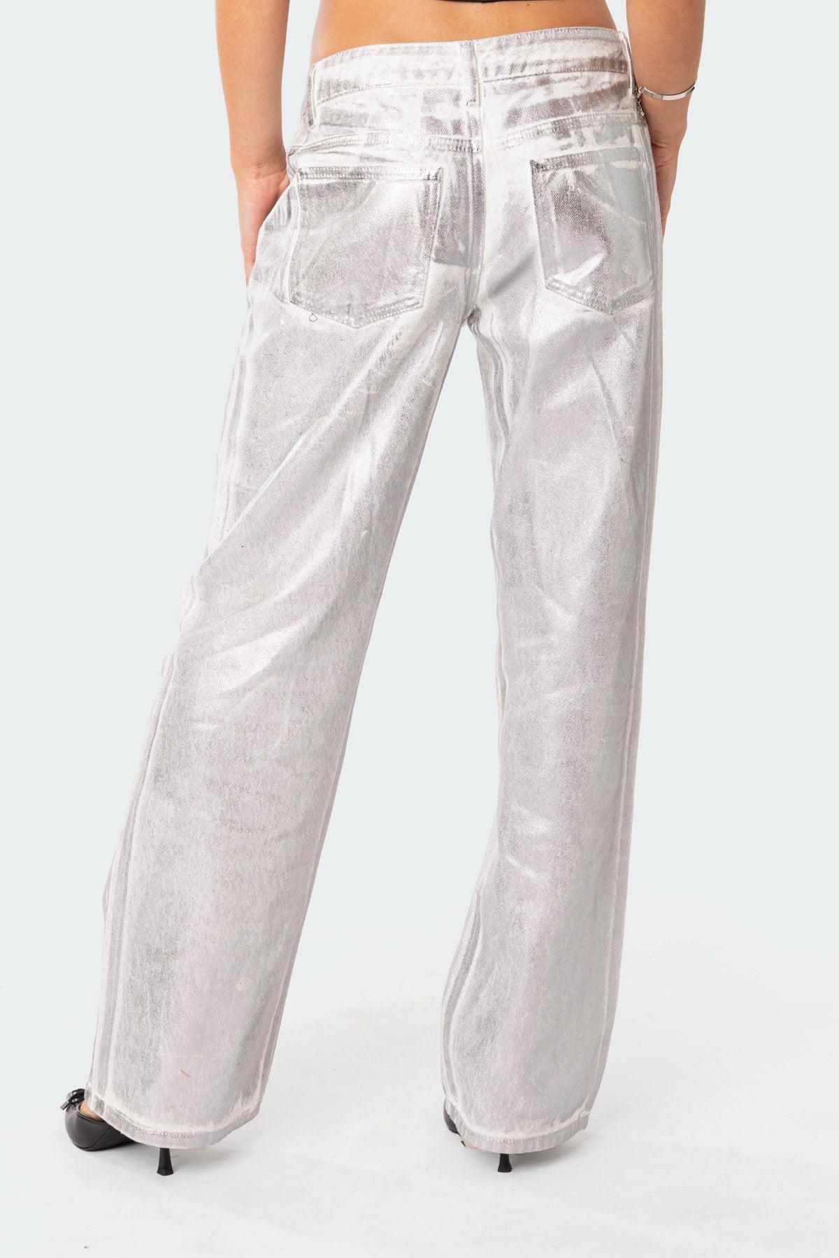 Jolene Metallic Low Rise Jeans Product Image