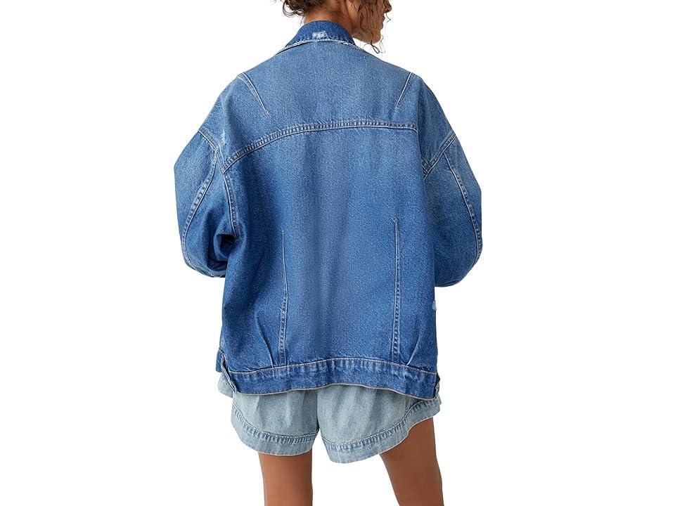 Free People All In Denim Jacket (Touch The Sky) Women's Vest Product Image