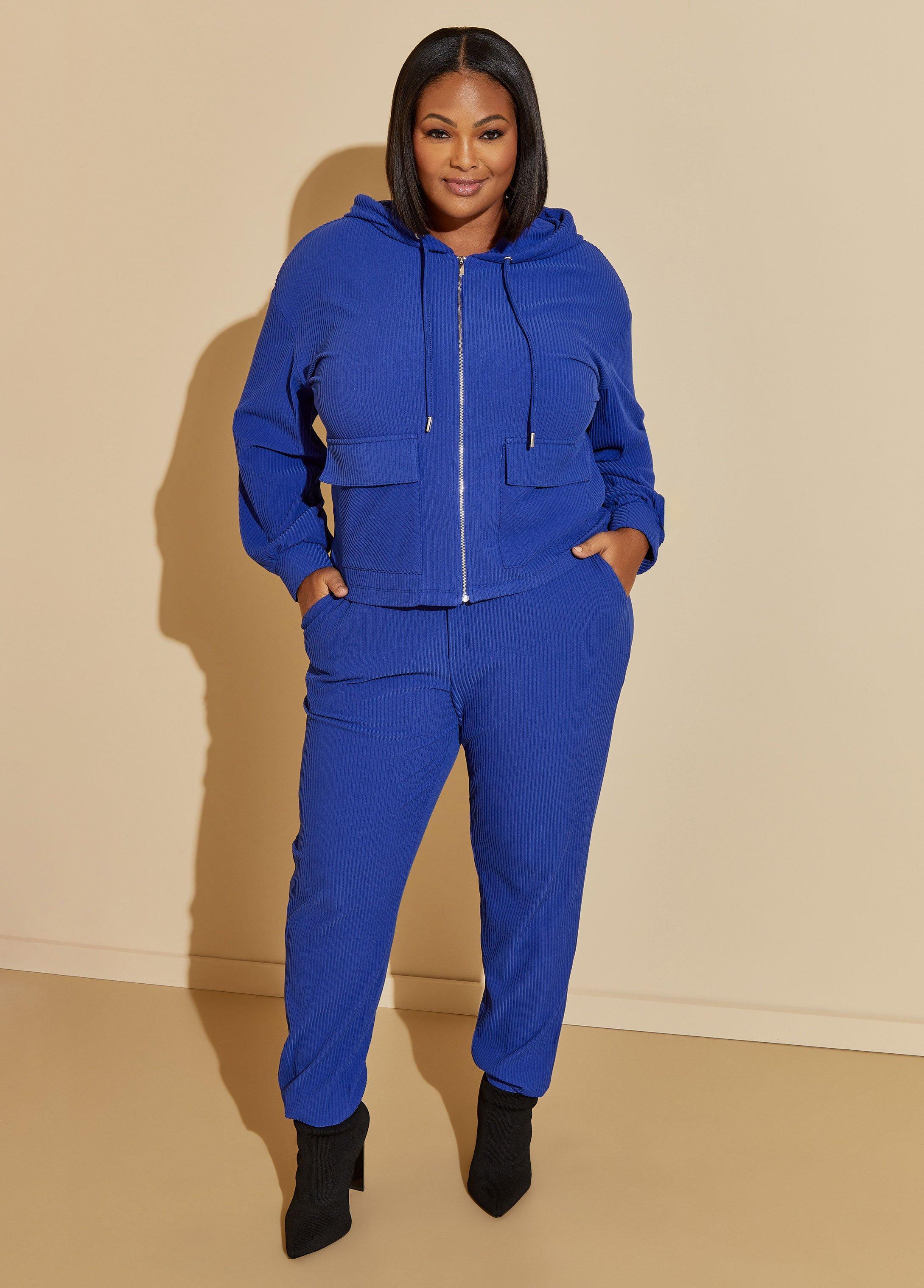 Plus Size Ribbed Joggers Ashley Stewart product image