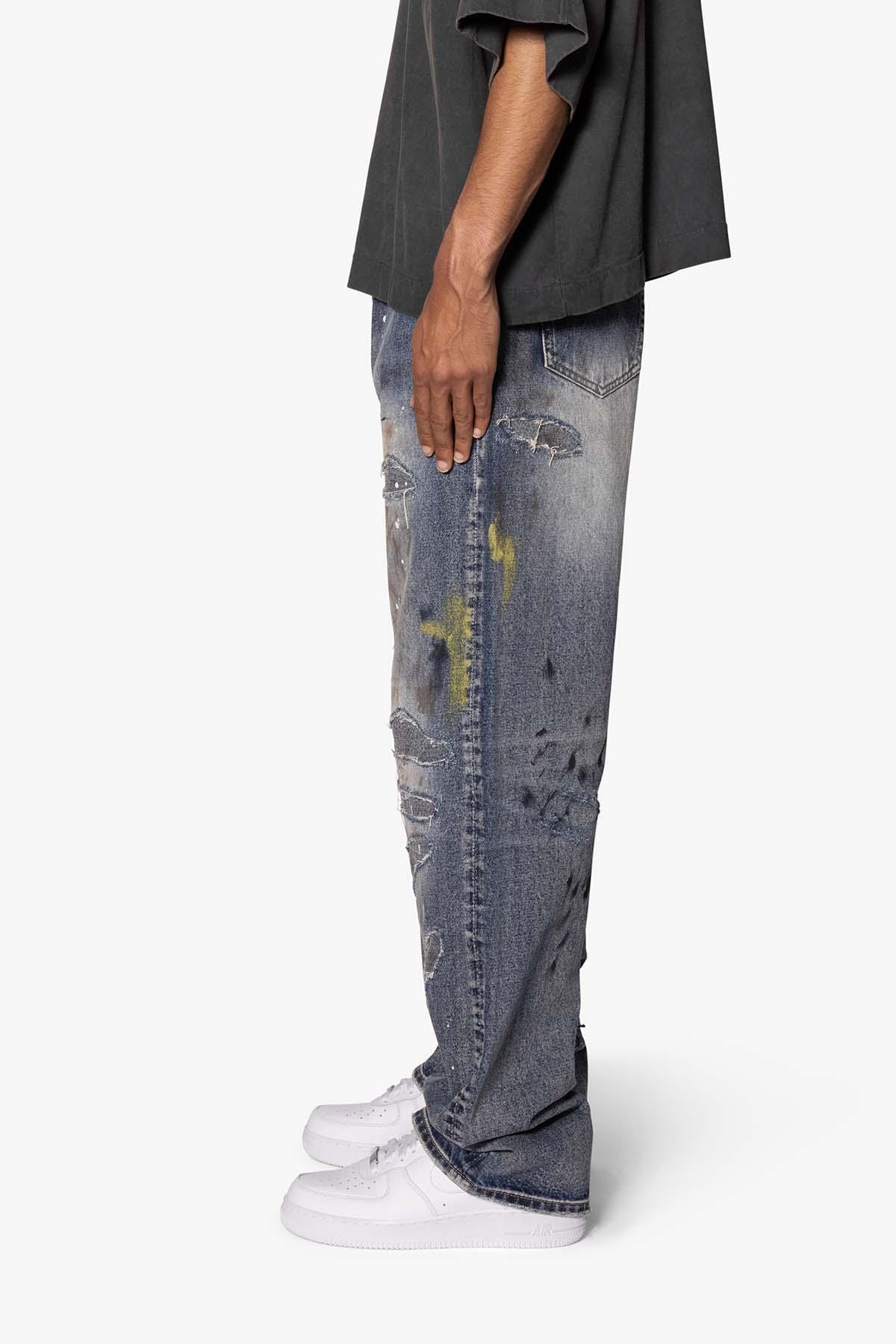 Ultra Baggy Overly Washed Denim - Blue Product Image