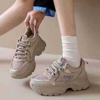 Mesh Panel Platform Sneakers product image