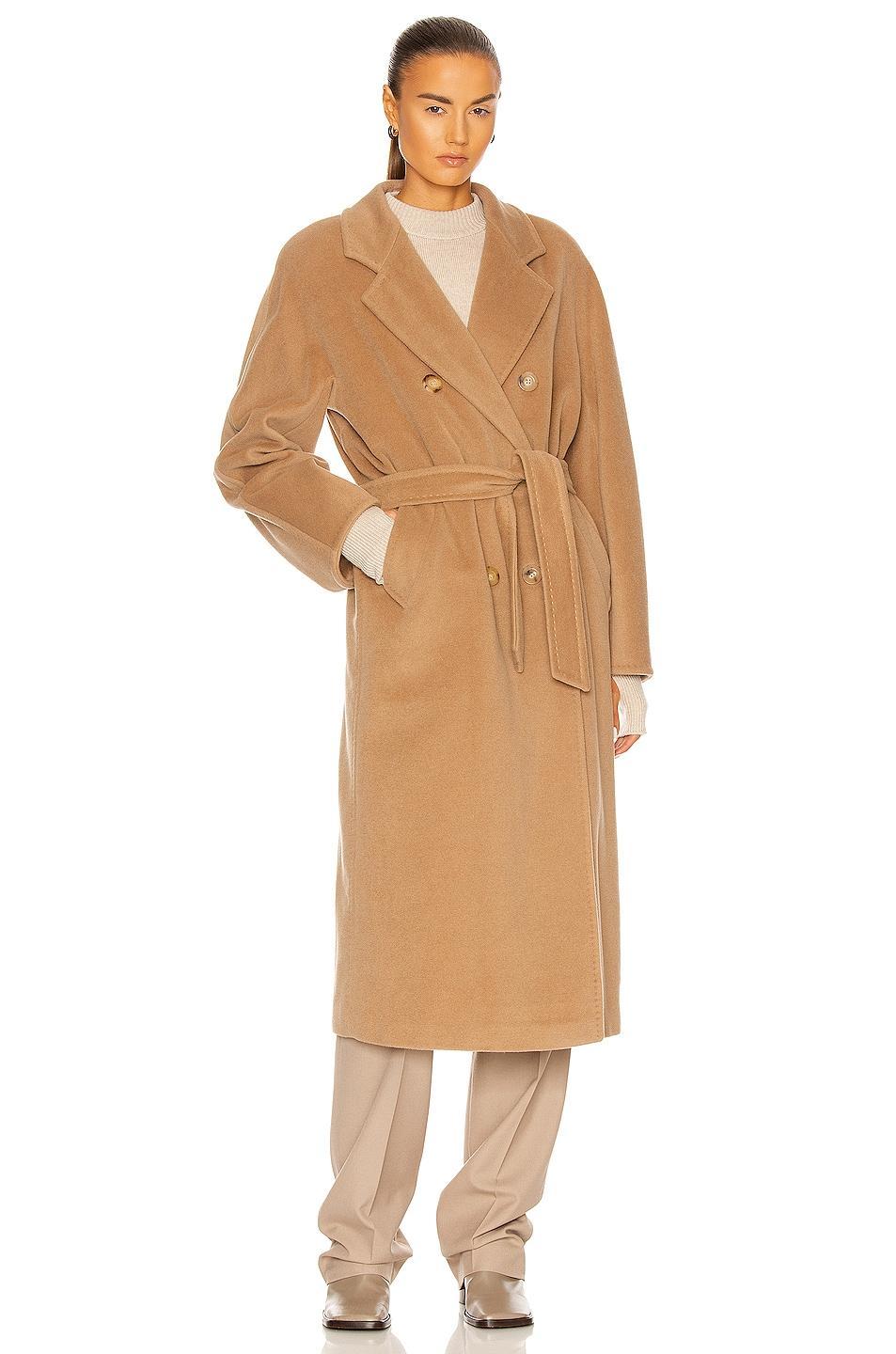 Max Mara Madame Double Breasted Wool & Cashmere Belted Coat Product Image