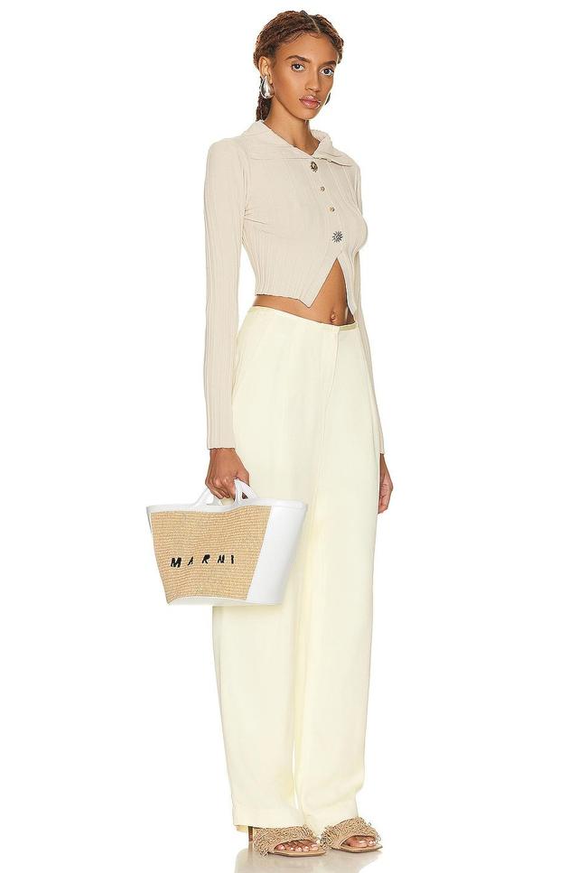 Marni Tropicalia Small Bag in Sand Storm & Lily White - White. Size all. Product Image