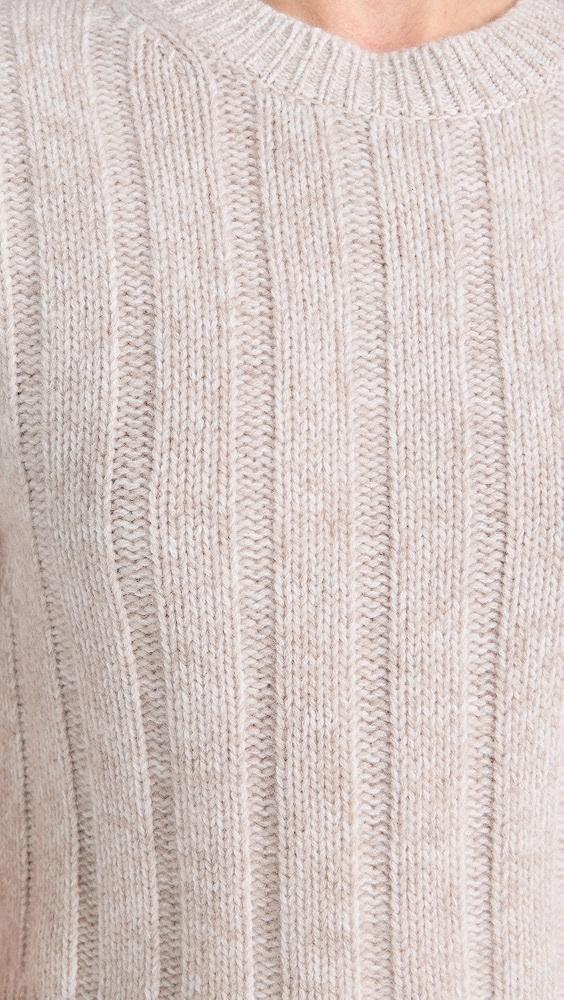 White + Warren Cashmere Marled Wide Rib Shell Sweater | Shopbop Product Image