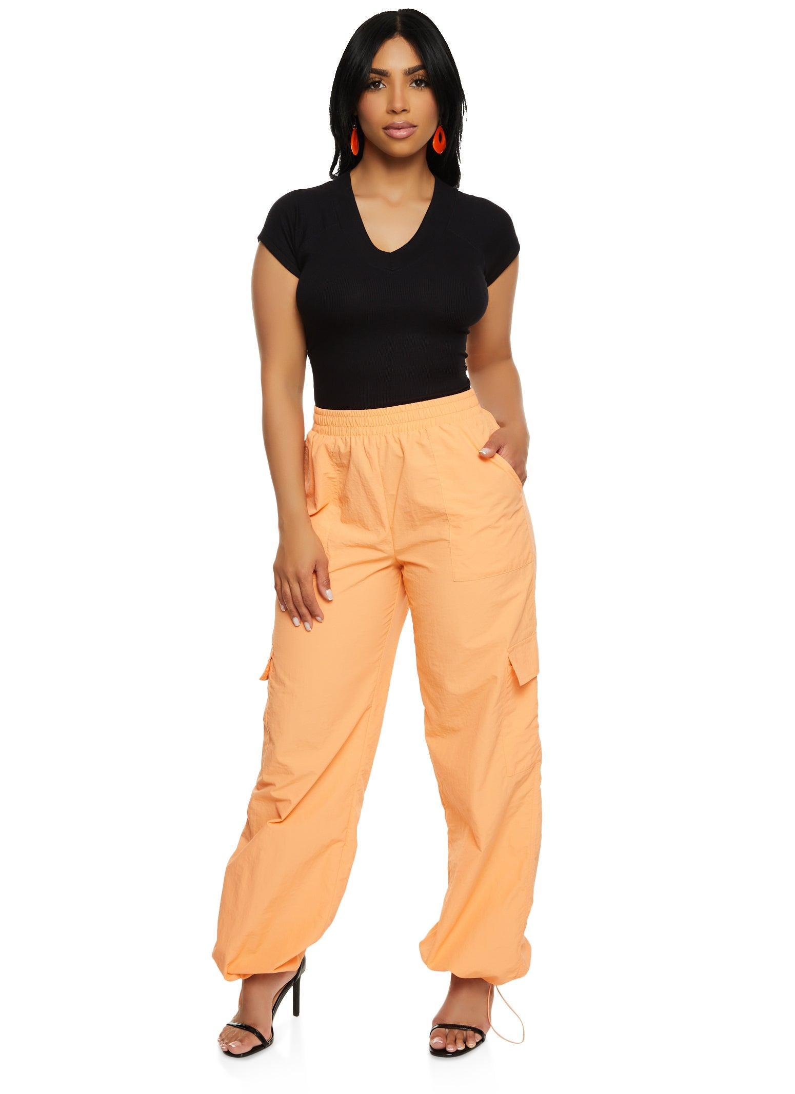 Womens Iris Nylon Toggle Drawstring Hem Cargo Pants Product Image