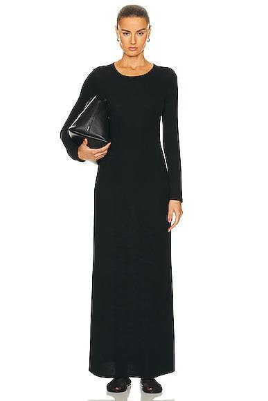 LESET Lauren Long Sleeve Maxi Dress in Black Product Image