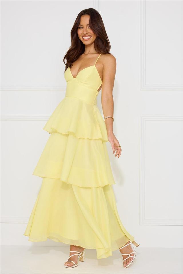 Mysterious Beauty Maxi Dress Yellow Product Image