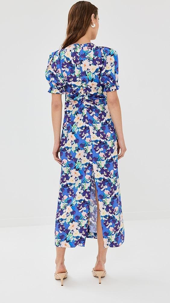 Kika Vargas Erin Dress Blue Pansy Tencel | Shopbop Product Image