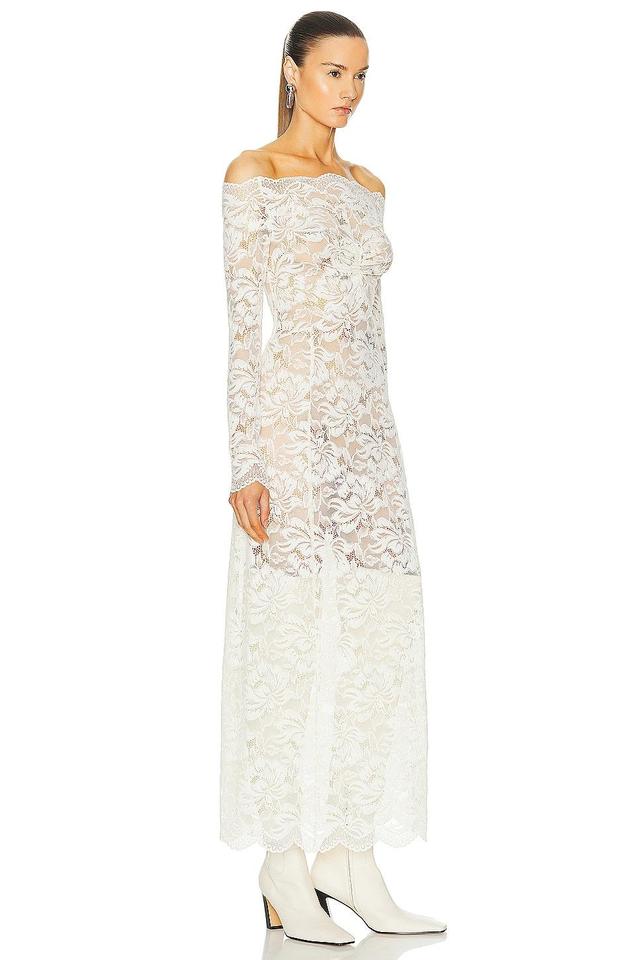 RABANNE Stretch Lace Dress Ivory. (also in ). Product Image