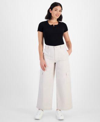 Petite High Rise Wide-Leg Cargo Pants product image