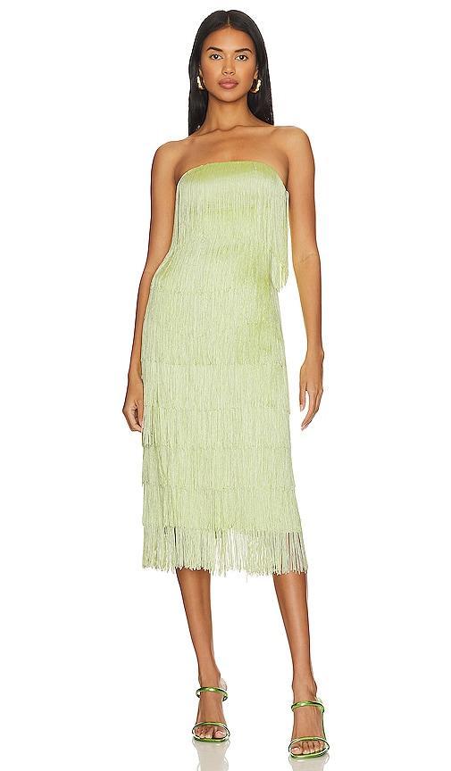 X Revolve Marquise Fringe Midi Dress Product Image